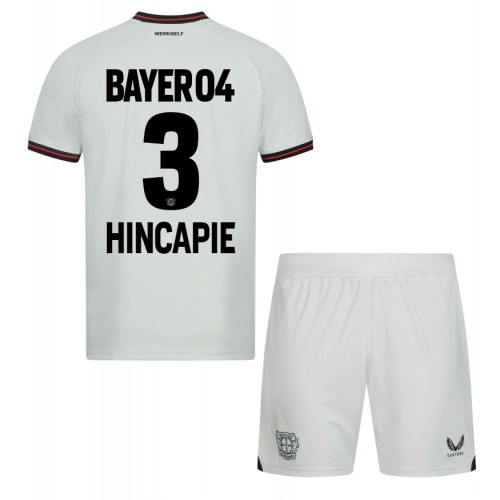 Fotbalové Dres Bayer Leverkusen Piero Hincapie #3 Dětské Venkovní 2023-24 Krátký Rukáv (+ trenýrky)